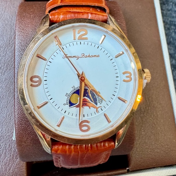Tommy Bahama Men’s Quartz Moon Phase Watch TB00090-03 – 40mm, NIB RARE 🕰️✨ - Picture 3 of 14
